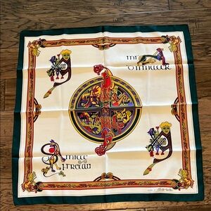 Book of Kells Inspired Scarf - Multicolor Size 26” x 26” Celtic Scarf Irish